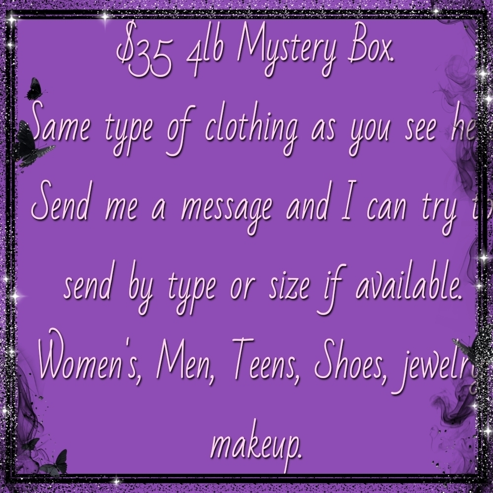 4lb Clothing Shoes Accesssories Mystery Box Various Sizes Styles